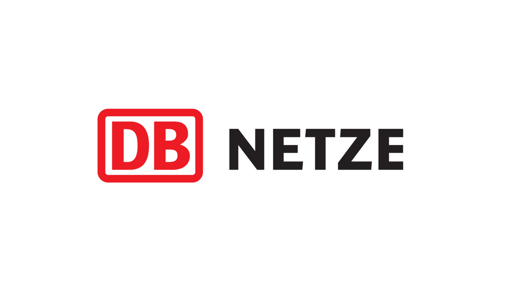 Logo der Deutschen Bahn AG mit dem Schriftzug DB Netze