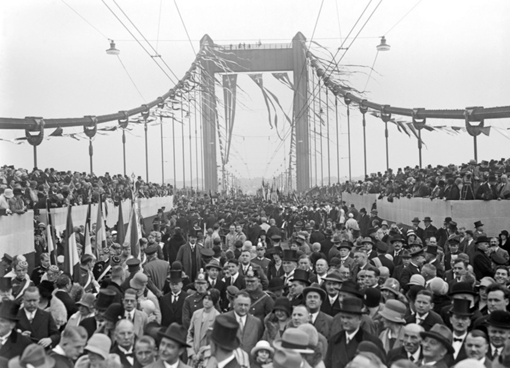 Adolf Abel: Eröffnung der Mülheimer Brücke am 13. Oktober 1929, RBA 102561