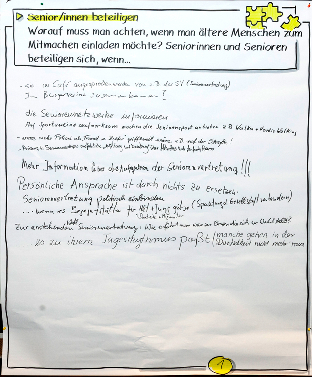 Bürgerbeteiligung für Seniorinnen und Senioren