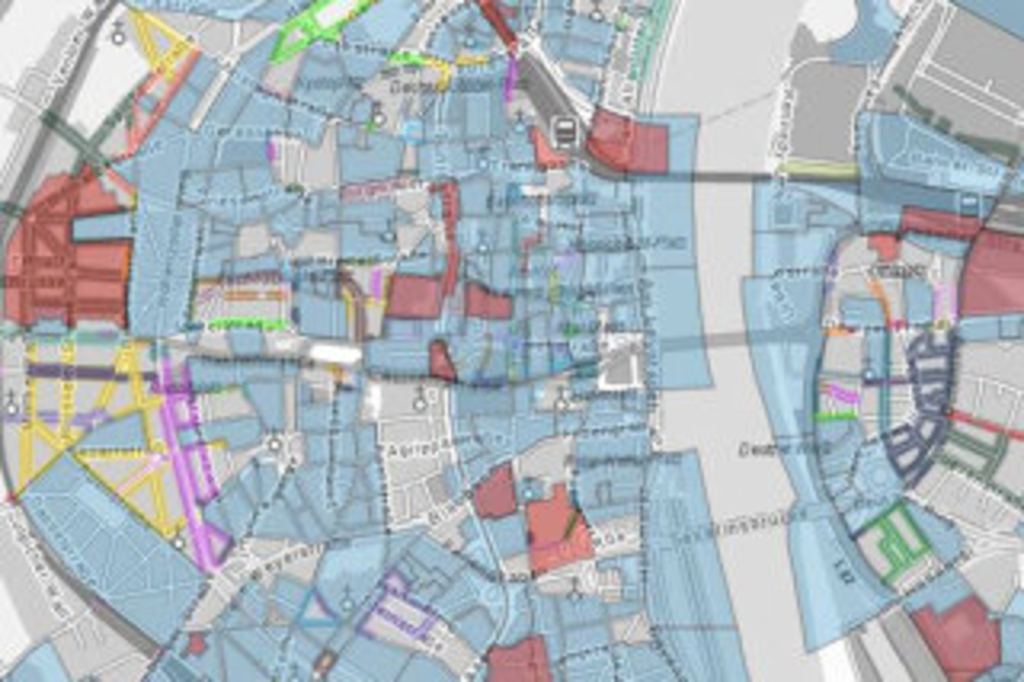 Ausschnitt Karte Bebauungspläne, Link auf Kölner Bebauungspläne - Stadt Köln
