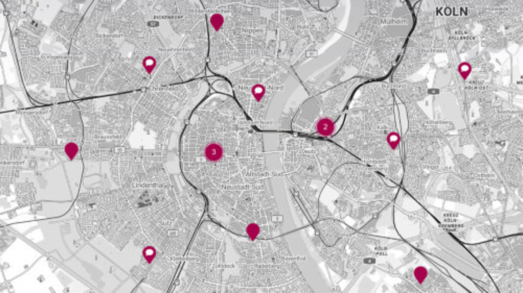 Ausschnitt Kartenanwendung Beteiligungsplattform Bauleitplanung online, Link auf Öffentlichkeitsbeteiligung | Bauleitplanung Online