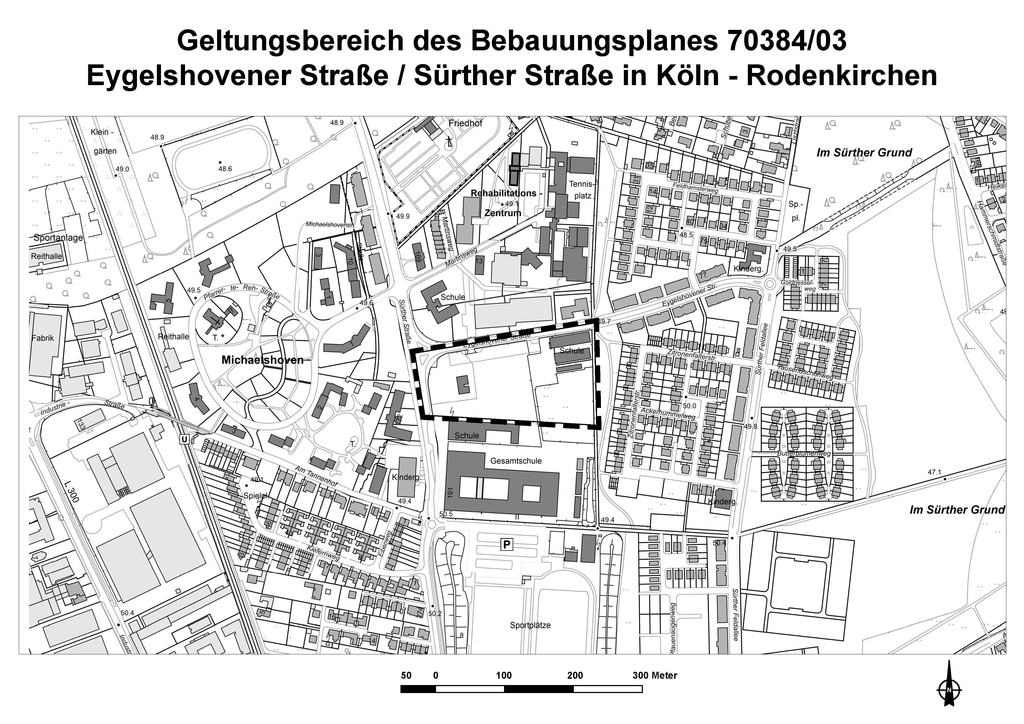Geltungsbereich Eygelshovener Straße / Sürther Straße in Köln-Rodenkirchen