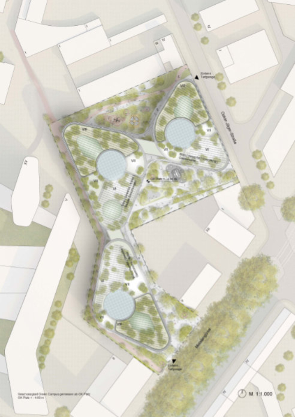 Green Campus Visualisierung im Lageplan