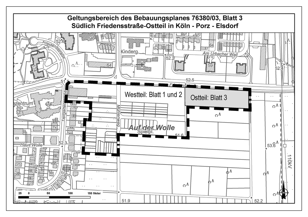 Südlich Friedensstraße Geltungsbereich