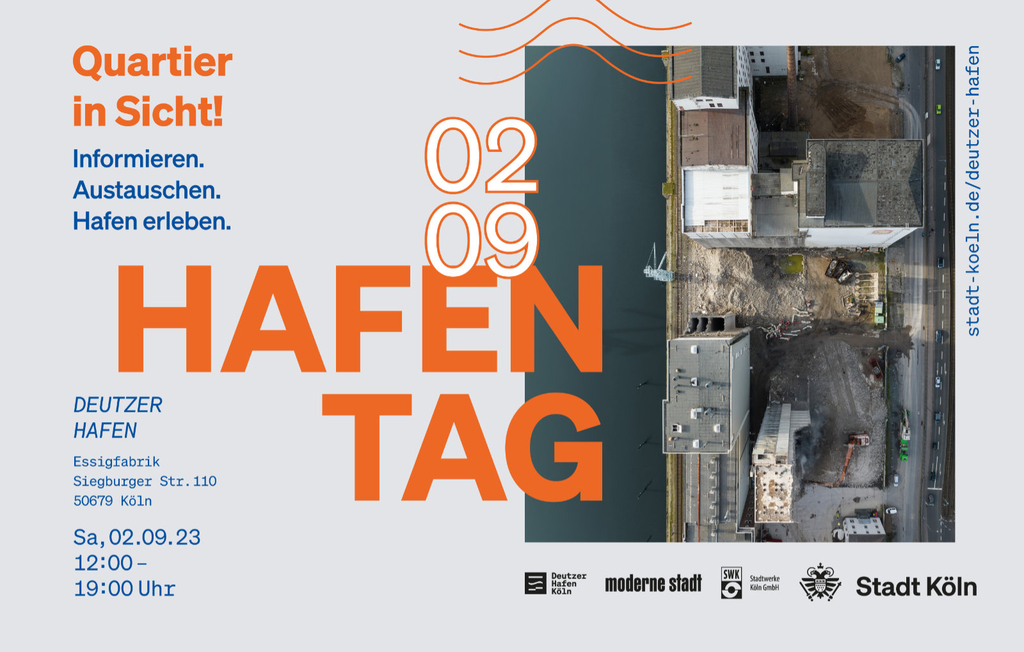 Einladungsbanner Hafentag 2023 Deutzer Hafen