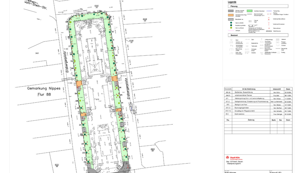 Entwurfsplanung des Erzbergerplatzes