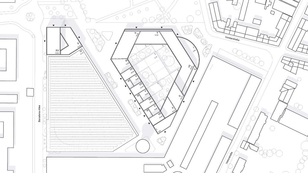 Lageplan des Siegerentwurfs