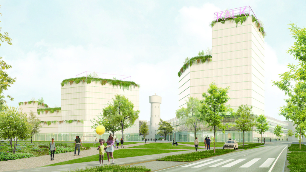 Siegerentwurf: Perspektive vom Bürgerpark