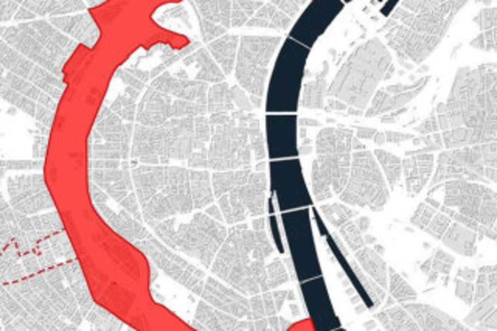 Darstellung des Interventionsraums Innerer Grüngürtel auf einer Übersichtskarte des Kölner Stadtgebietes, Link auf Innerer Grüngürtel