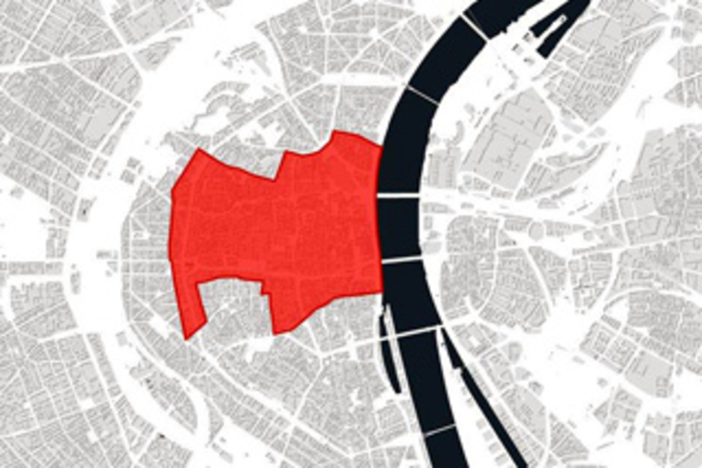 Grafische Darstellung des Interventionsraums Kernzone aus dem Masterplan Köln, Link auf Kernzone