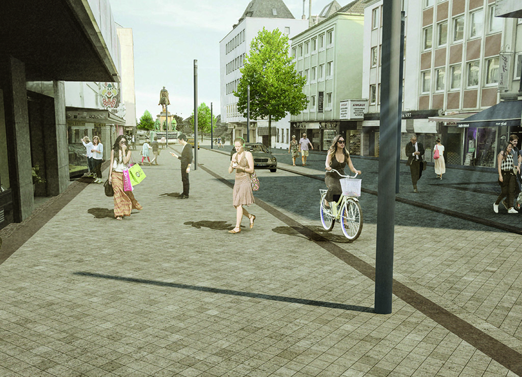 Visualisierung der neugestalteten Gürzenichstraße