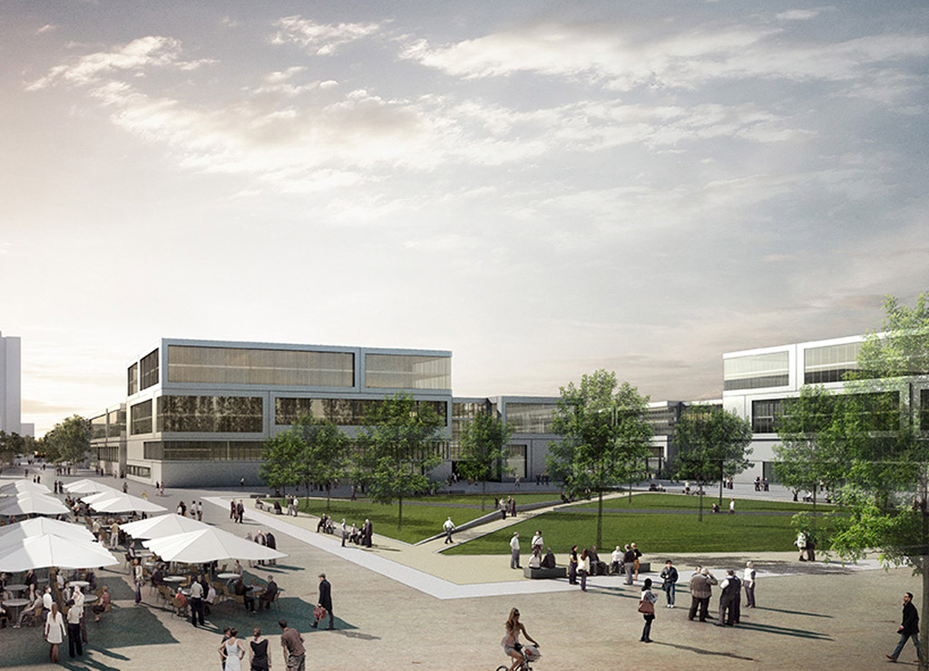 Visualisierung des Ingenieurwissenschaftlichen Zentrums am neuen Campus der Technischen Hochschule