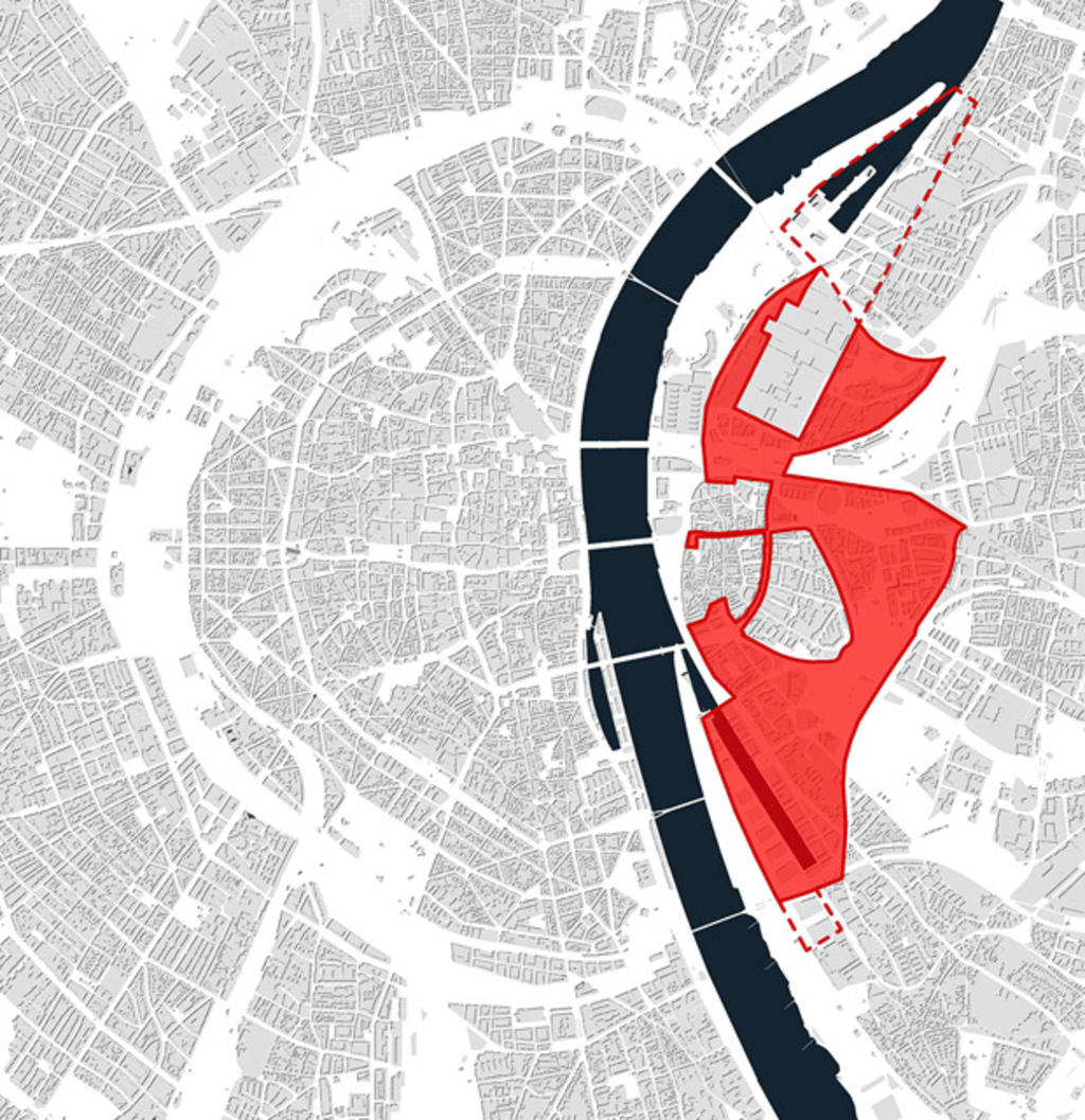 Grafische Darstellung des Interventionsraums Rechte Rheinseite