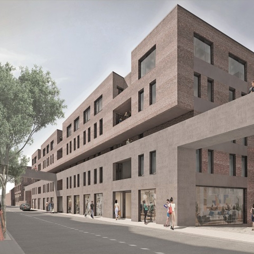 Planung westlich der Hafenstraße, Vorderansicht