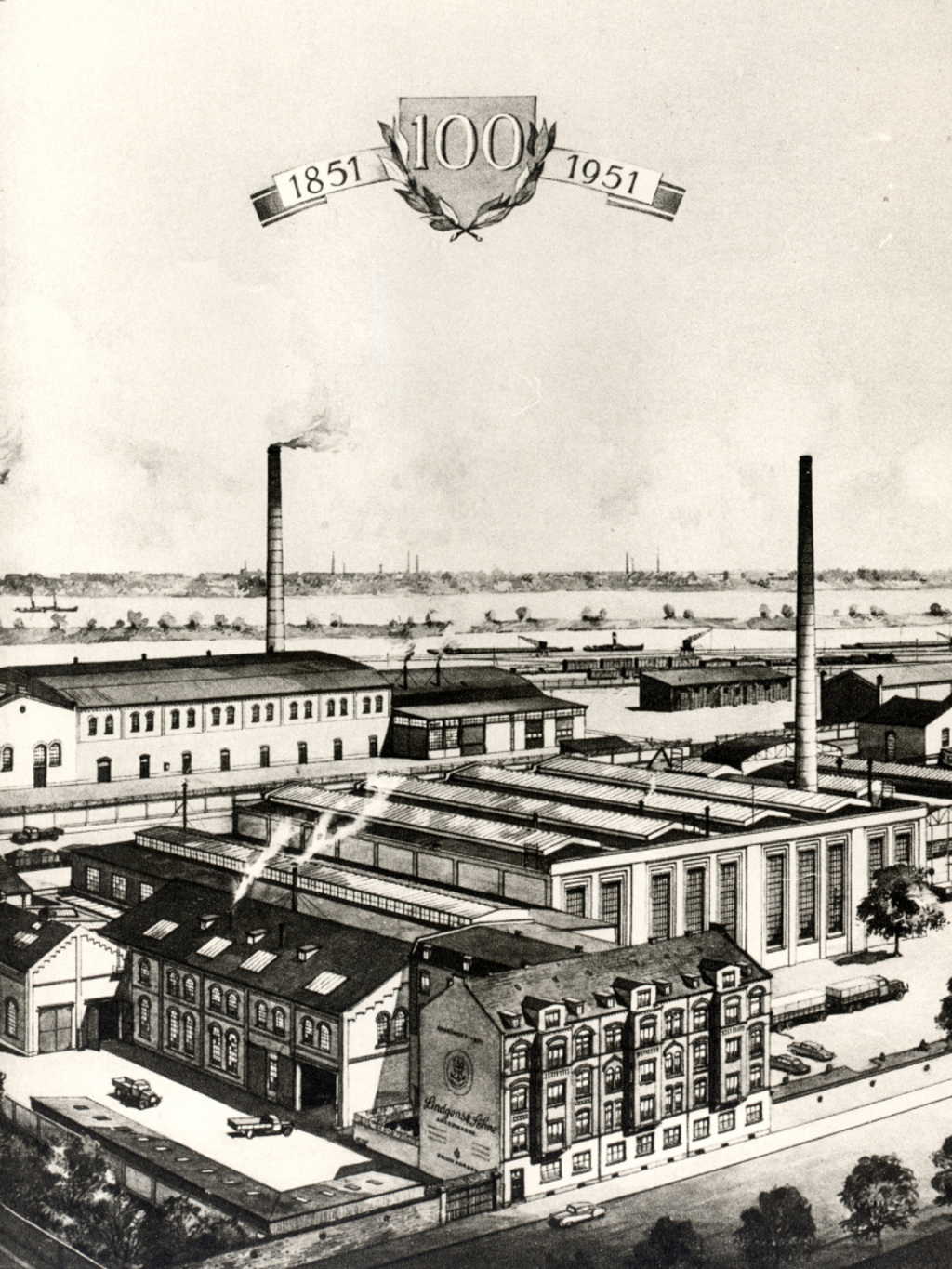 Industriestandort Lindgens Historische Abbildung