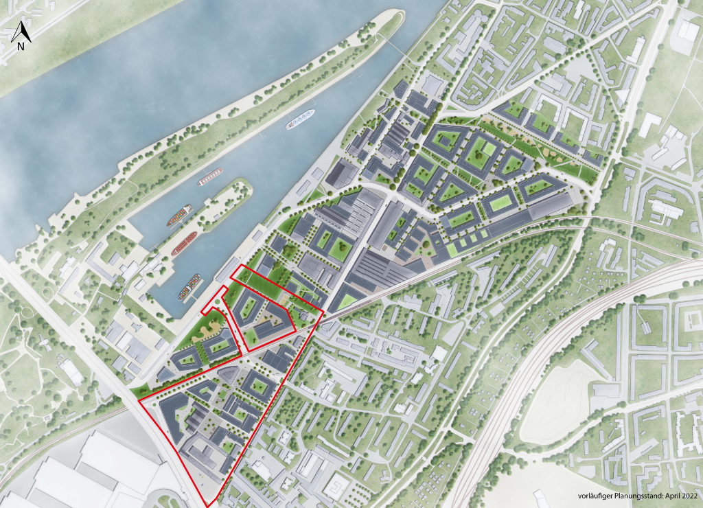 Übersicht Plangebiet Euroforum Nord im Mülheimer Süden