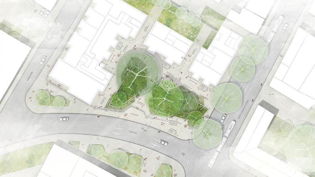 Platzfläche im Lingens-Areal, Siegerentwurf, 1. Preis