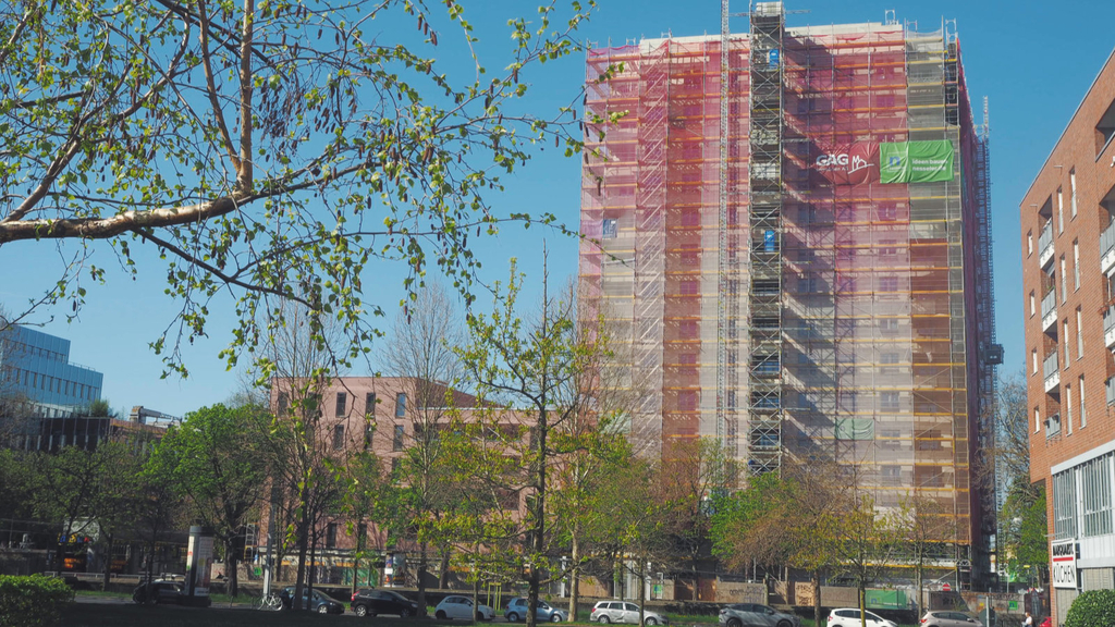 Bau des Hochhauses SechtM der GAG im Plangebiet der Parkstadt-Süd