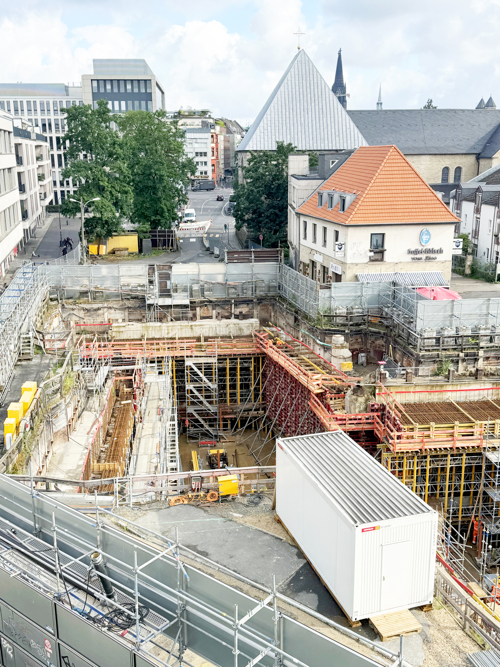 Baustelle am Waidmarkt an der Einsturzstelle des ehemaligen Stadtarchivs