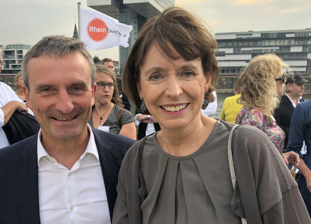 OB Henriette Reker und OB Thomas Geisel auf der MS RheinEnergie