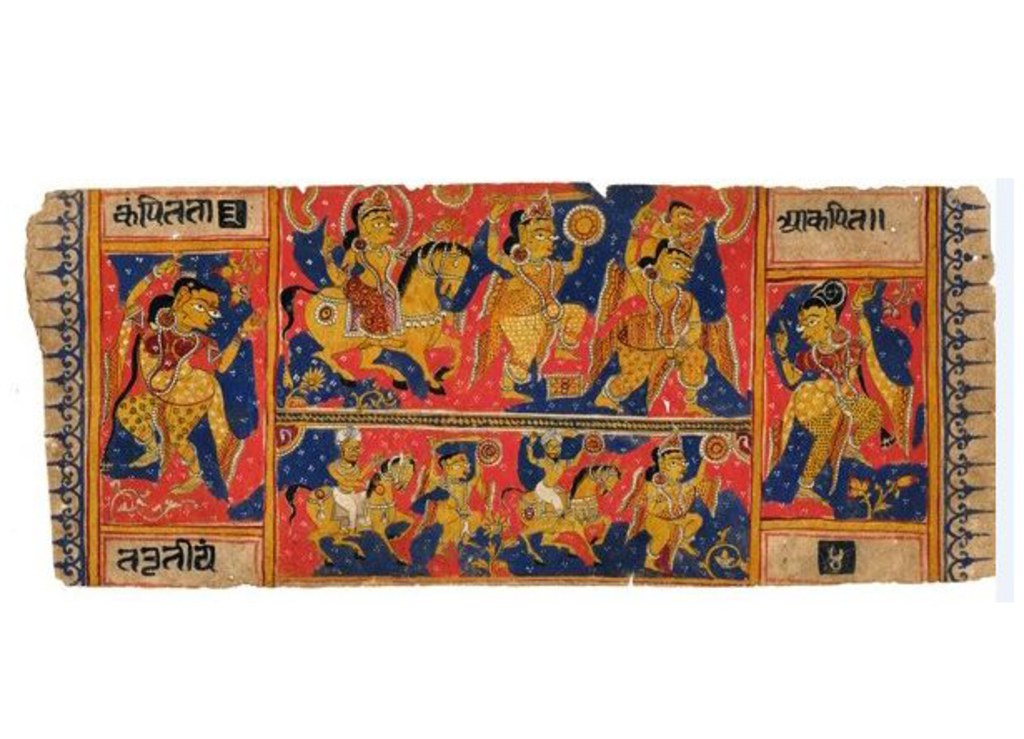 Der geistige Führer Neminatha reitet zur Hochzeit, Gujarat, etwa 1500