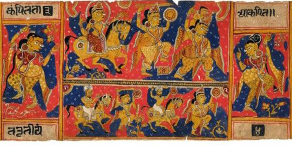 Der geistige Führer Neminatha reitet zur Hochzeit, Gujarat, etwa 1500