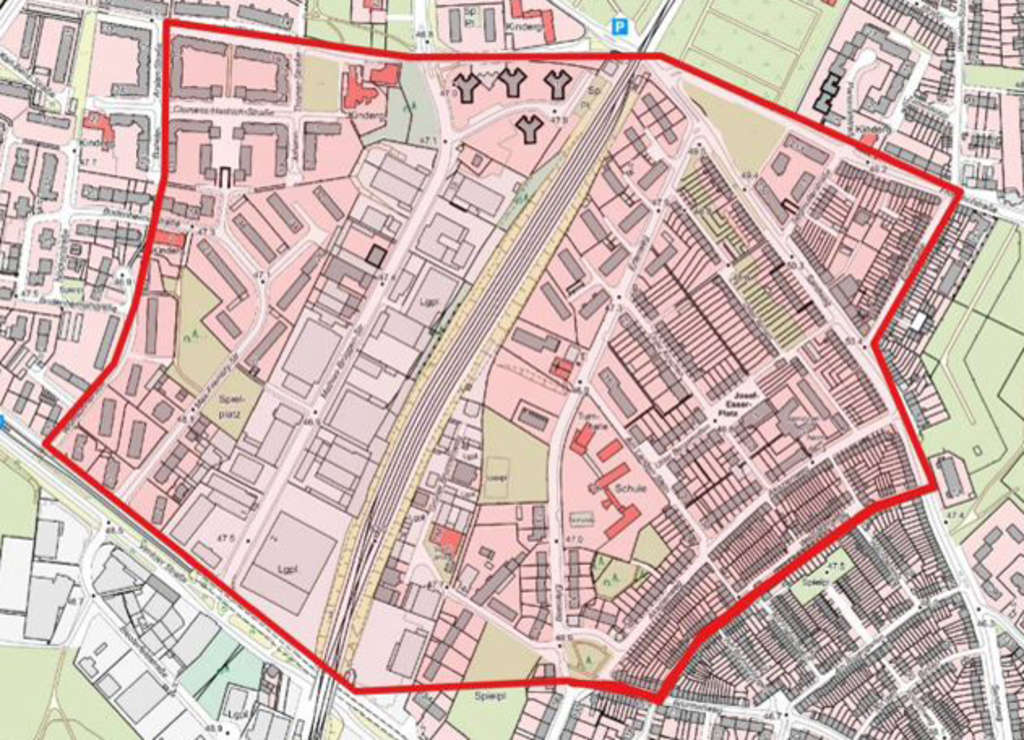 Stadtplanauszug Evakuierungsradius Bombenentschärfung Bickendorf