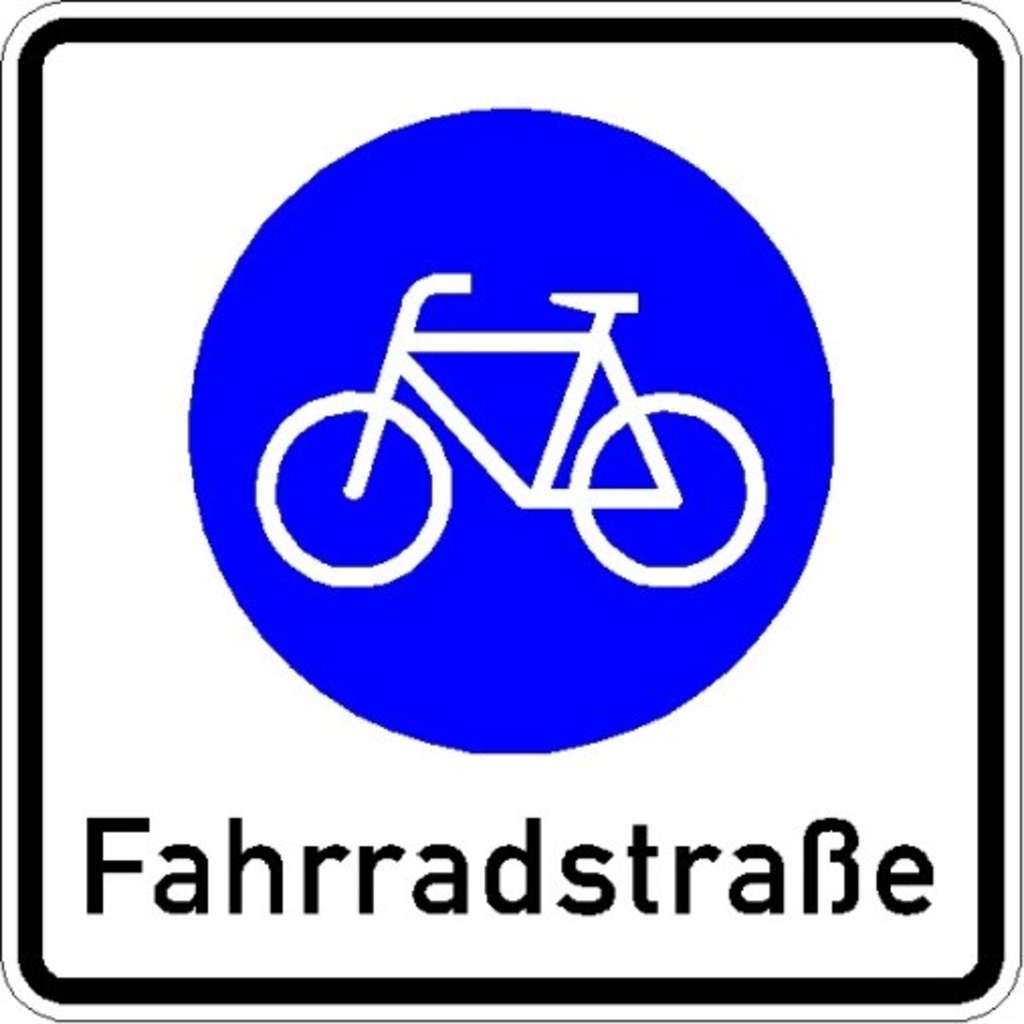 Schild Fahrrastraße
