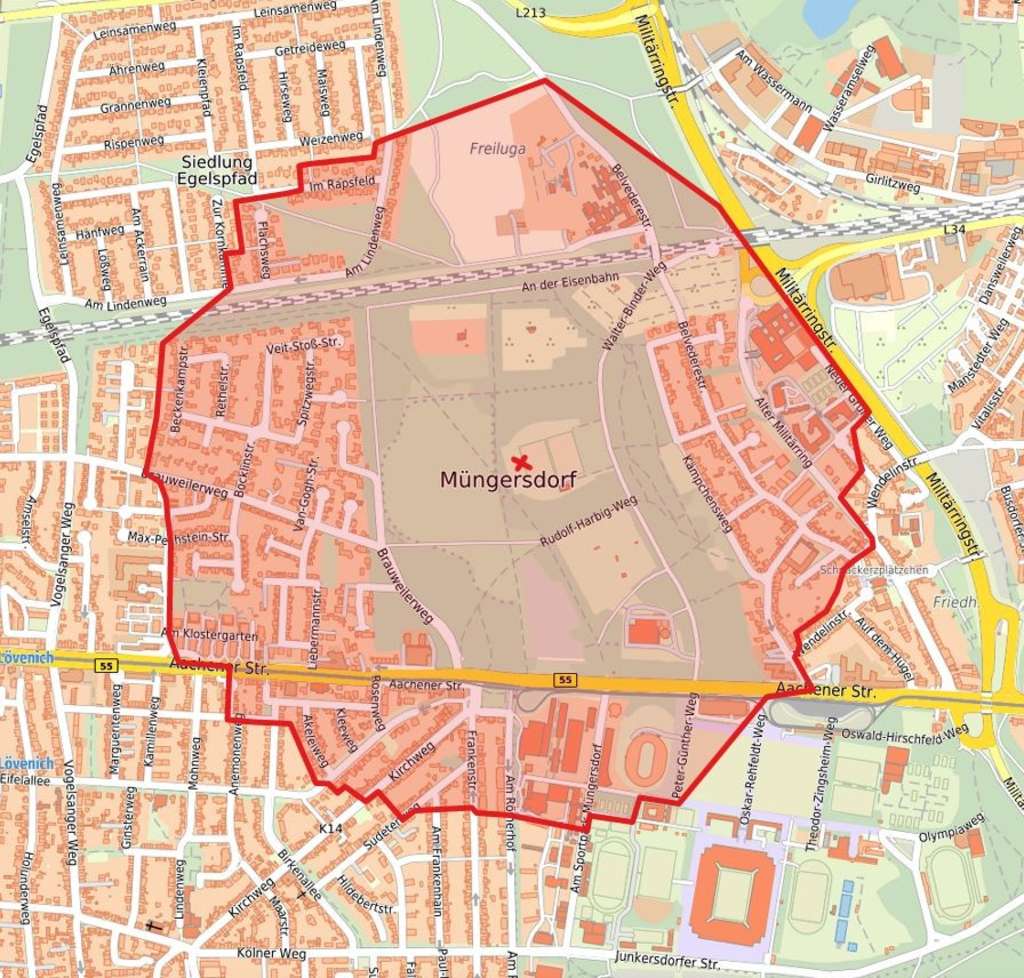 Grafik Bombenfundort Muengersdorf