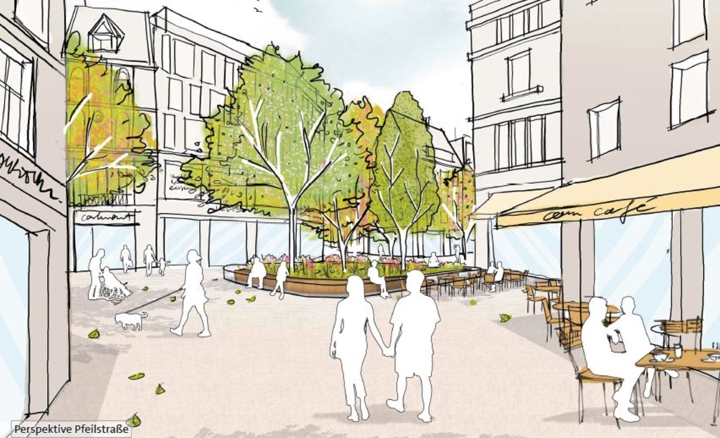 Visualisierung Perspektive Pfeilstraße