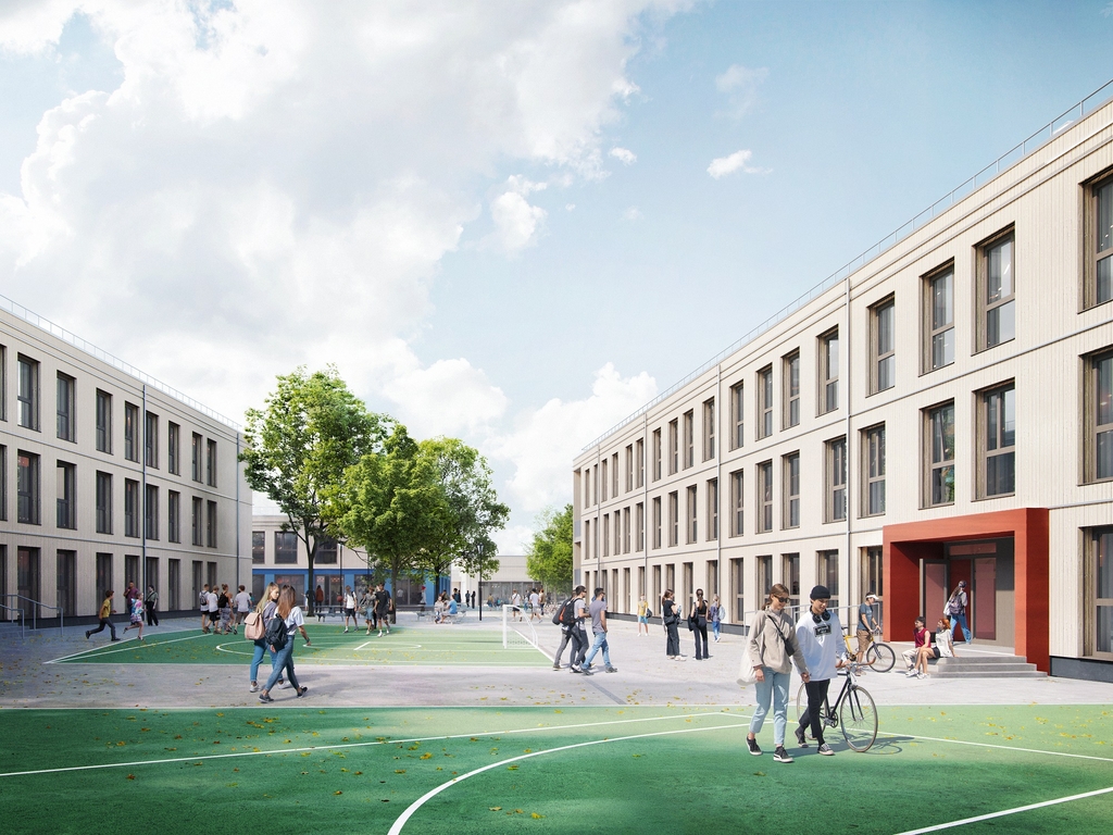 Visualisierung Europaschule Interim Alteburger Straße