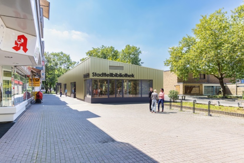 Aussenperspektive Stadteilbibliothek Neubrück