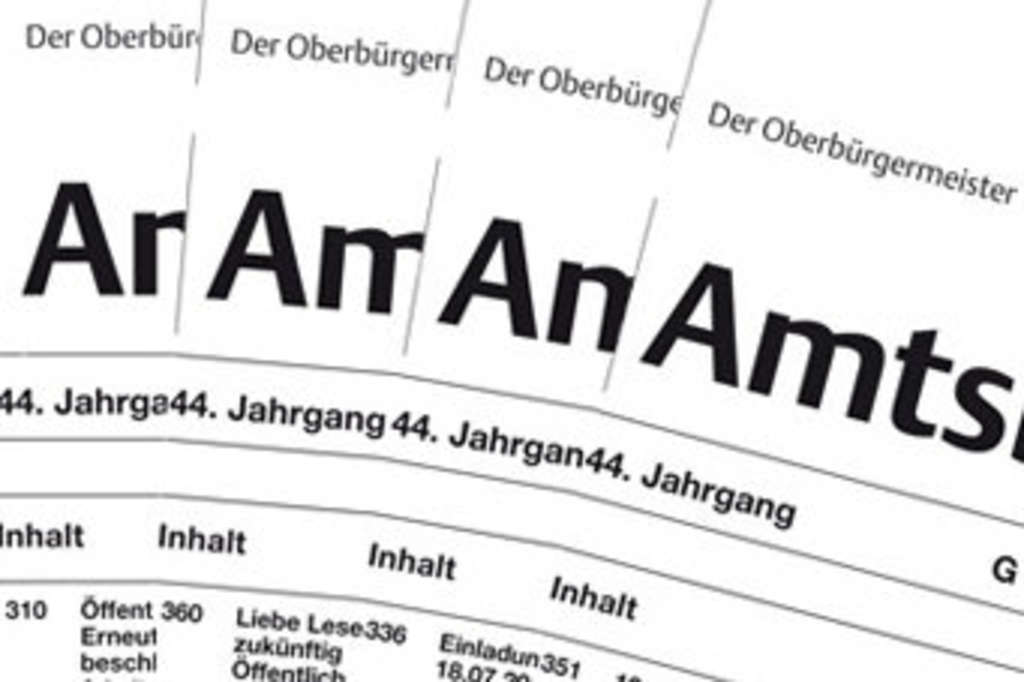 Amtsblatt, Link auf Amtsblatt