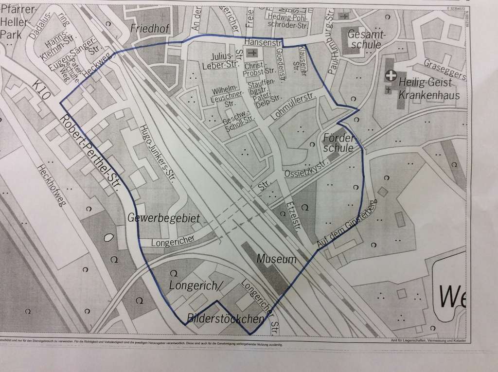 Evakuierungsgebiet Köln Longerich bei Bombenfund am 2. Dezember 2015