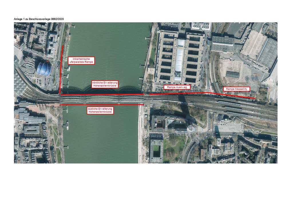 III Hohenzollernbrücke Rampe