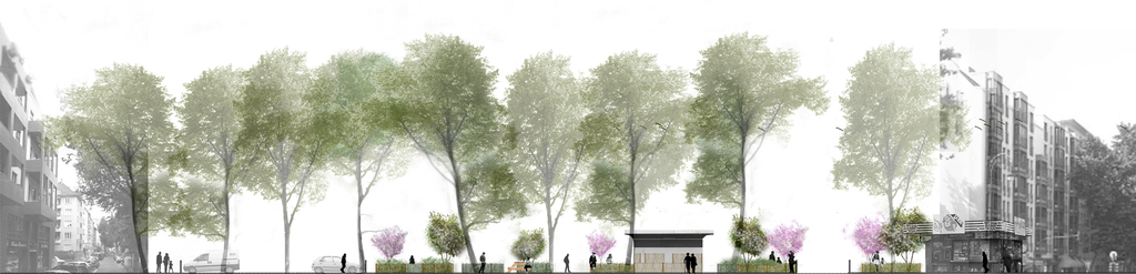 Querschnitt des Yitzhak-Rabin-Gartens