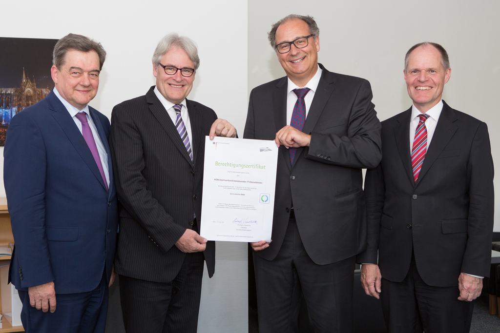 Stadt Köln Zertifikatsübergabe
