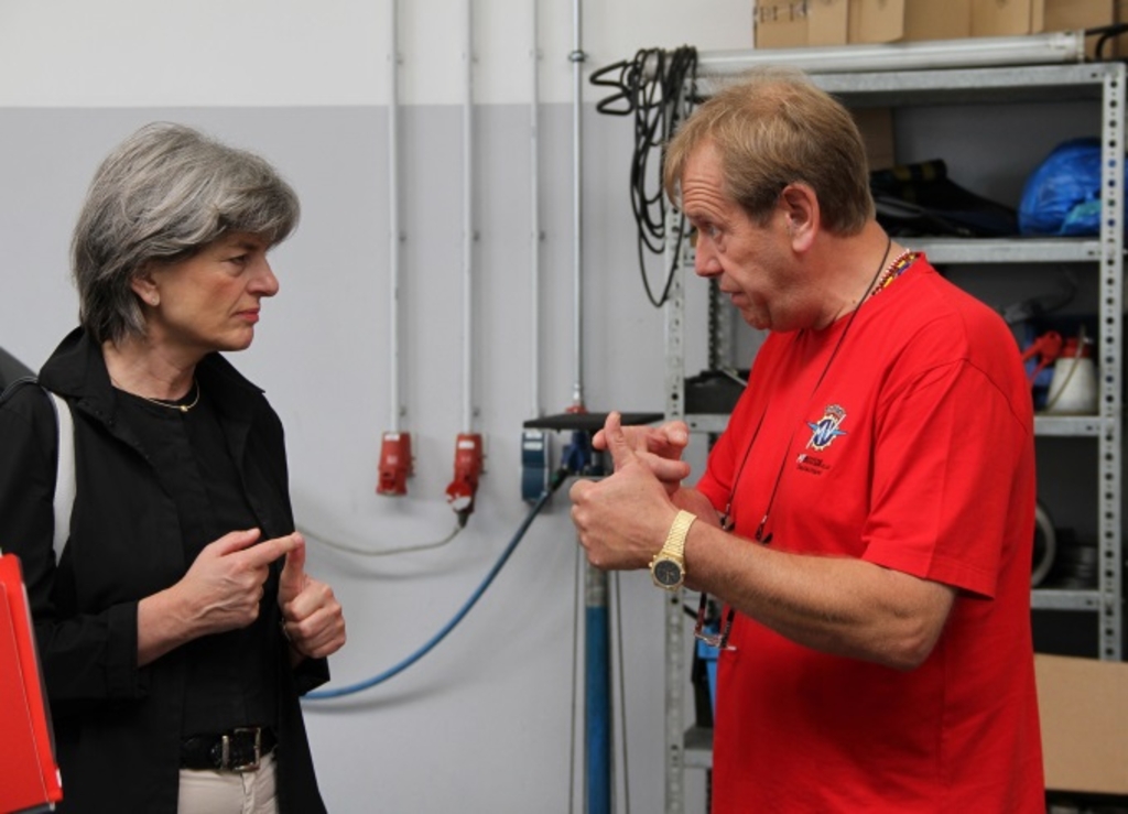 Wirtschaftsdezernentin Ute Berg und Geschäftsführer Heinz-Günther Blankenheim