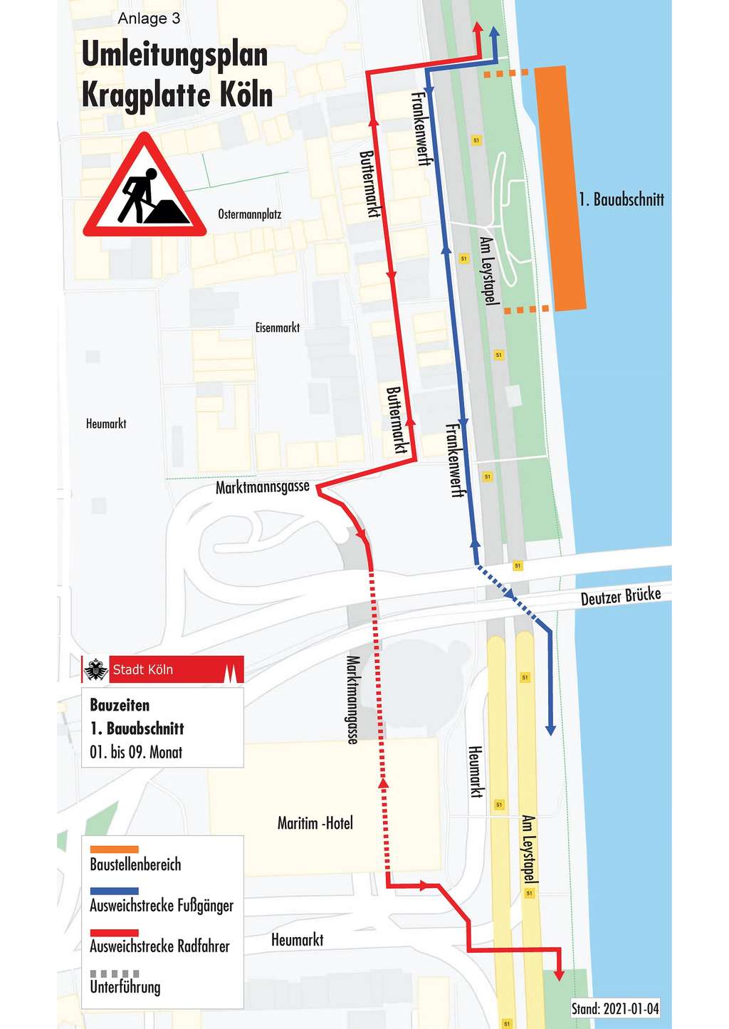 69 Grafik Umleitung Kragplatte 1. Bauabschnitt
