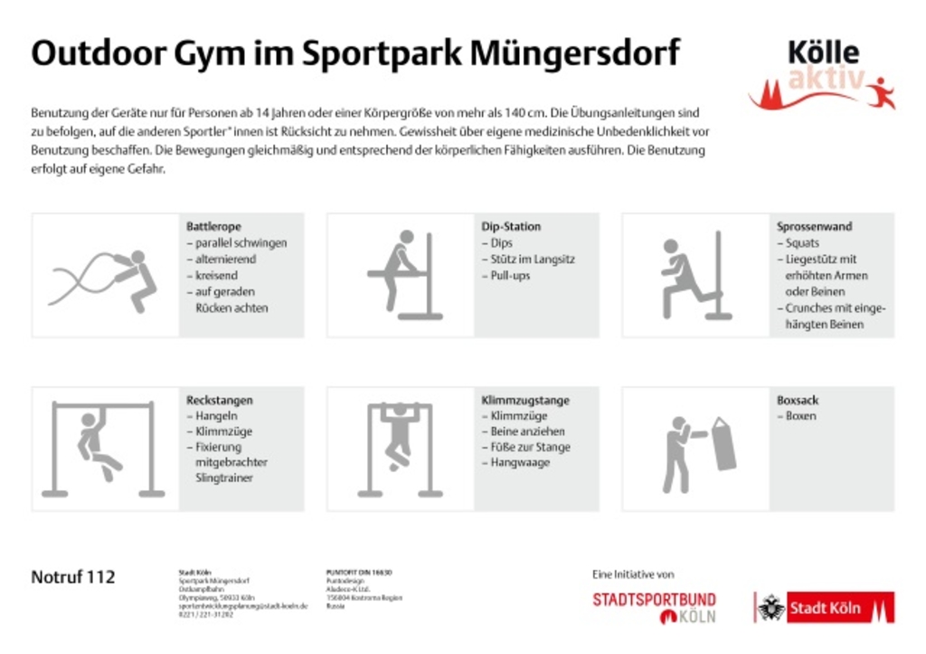 Stk Aus Schild Outdorrgym Muengersdorf A4 Klein