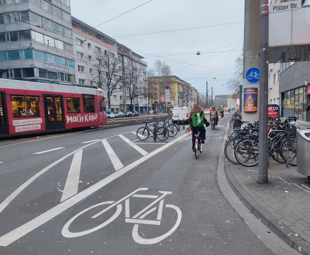 Foto von einer Fahrradstraße