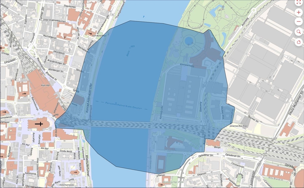 Evakuierungsradius Kalk-Deutz 03.04.2024