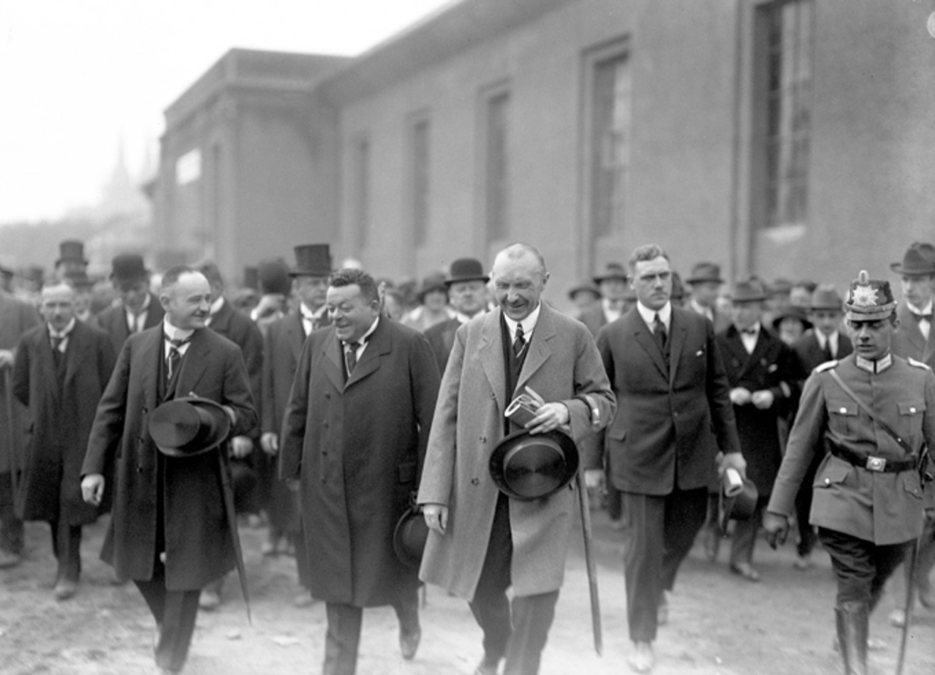 Messeeröffnung am 11. Mai 1924 durch Oberbürgermeister Konrad Adenauer und den Reichspräsidenten Friedrich Ebert, RBA D000098