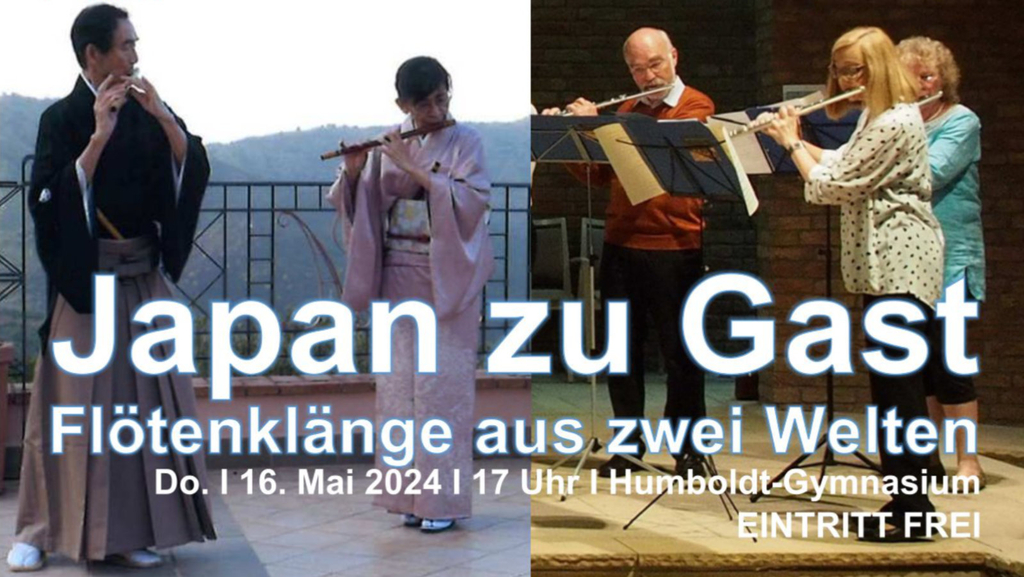 Collage Shinobue-Flötenensemble Japan und Flötenensemble Luftküsse