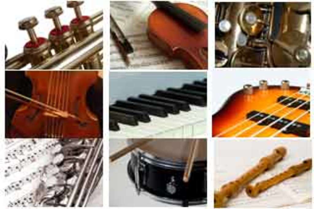 Collage verschiedener Instrumente