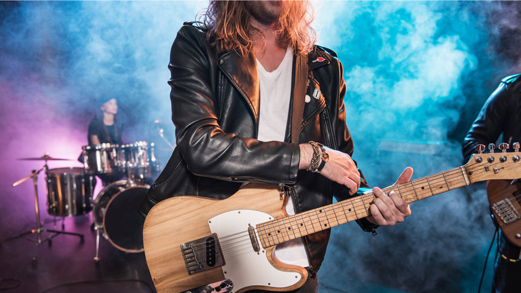 Rockband auf der Bühne