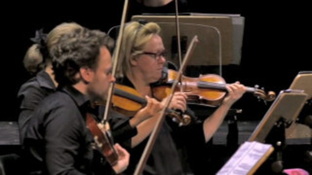 Ausschnitt aus dem Video mit zwei Violonist*innen