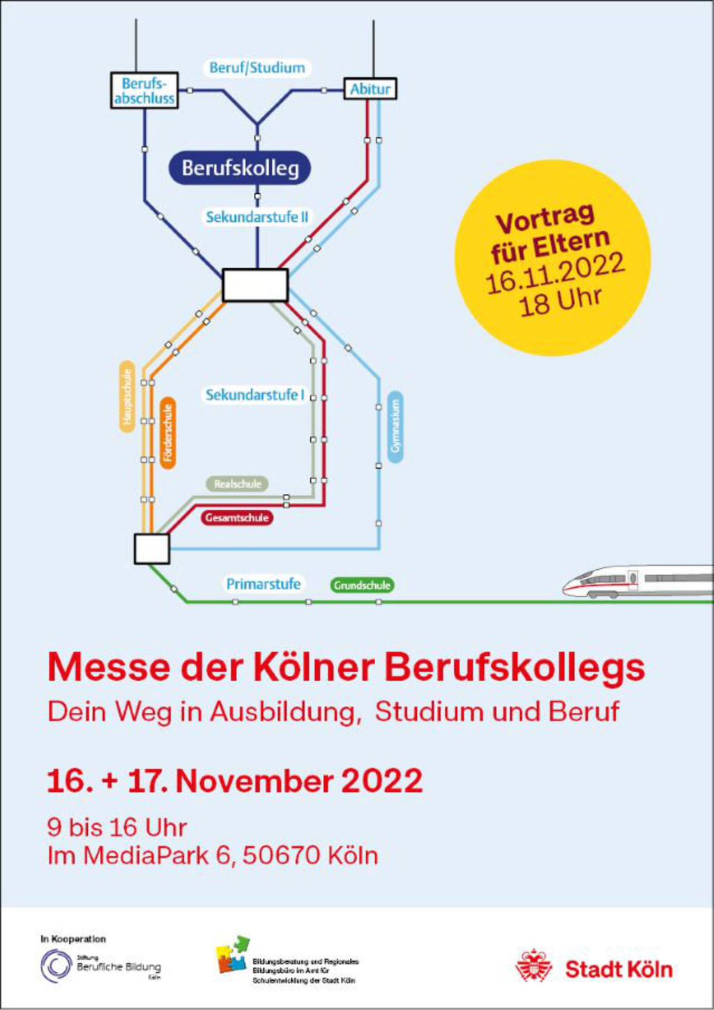 Plakat Einladung zur Messe der Kölner Berufskollegs