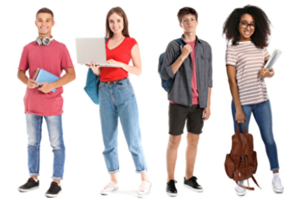 Gruppe von 4 Schüler*innen