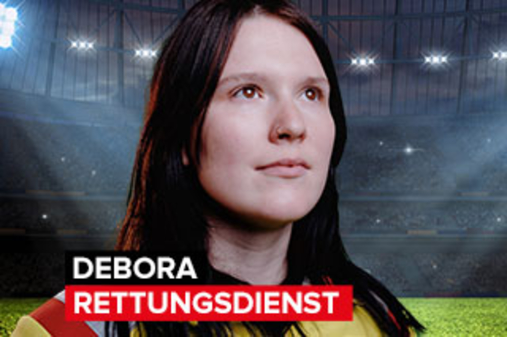 Mitarbeiterin des Rettungsdienst in Stadion , Link auf Debora, Rettungsdienst - Stadt Köln